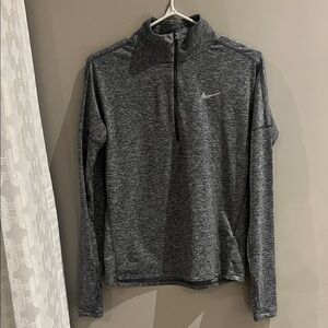 Nike Heather Gray Quarter-Zip Top